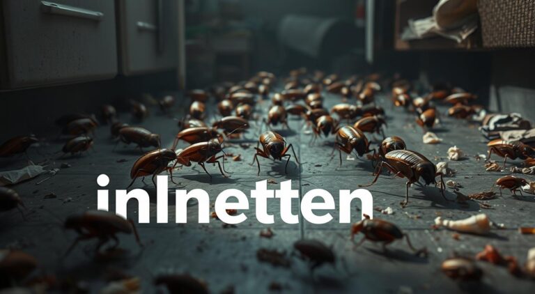 infestação de baratas